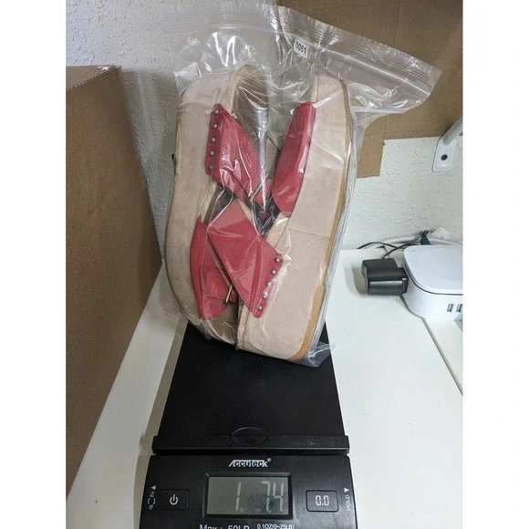 Dansko Red Leather Buckle Strap Wedge Sandals‎ Comfort Shoes Size 39 8.5 Selma - Picture 9 of 9